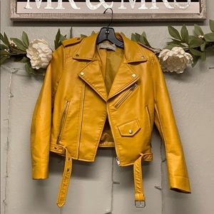 Zara basic  leather Moto jacket